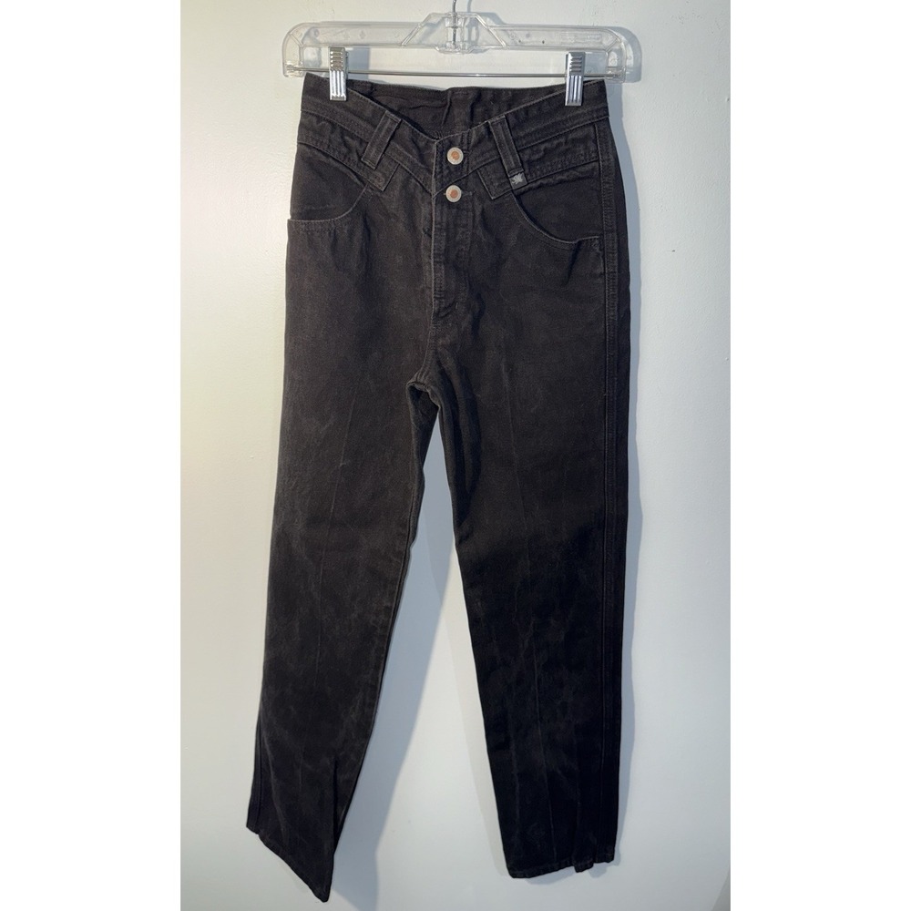 Rockies Women's Vintage Jeans Black Denim Rocky Mountain Cowgirl USA Size 25